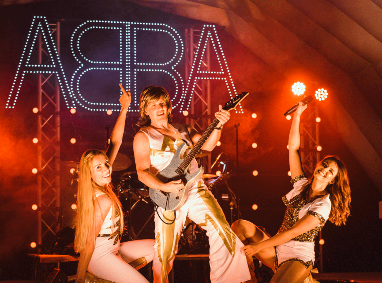 ABBA tribute group perform onstage