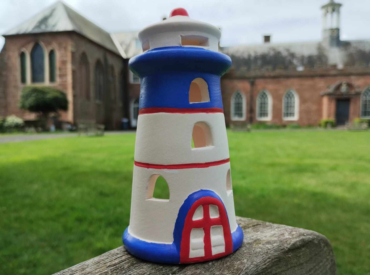 Lighthouse craft in front of Hartlebury Castle