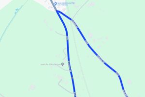 Screenshot of diversion route