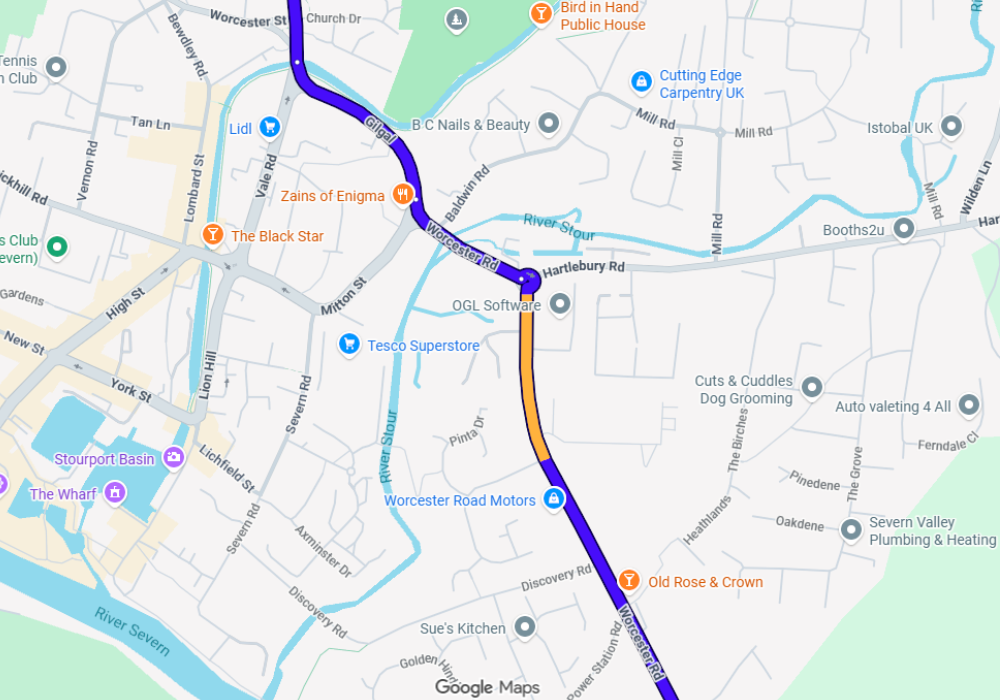 Diversion map