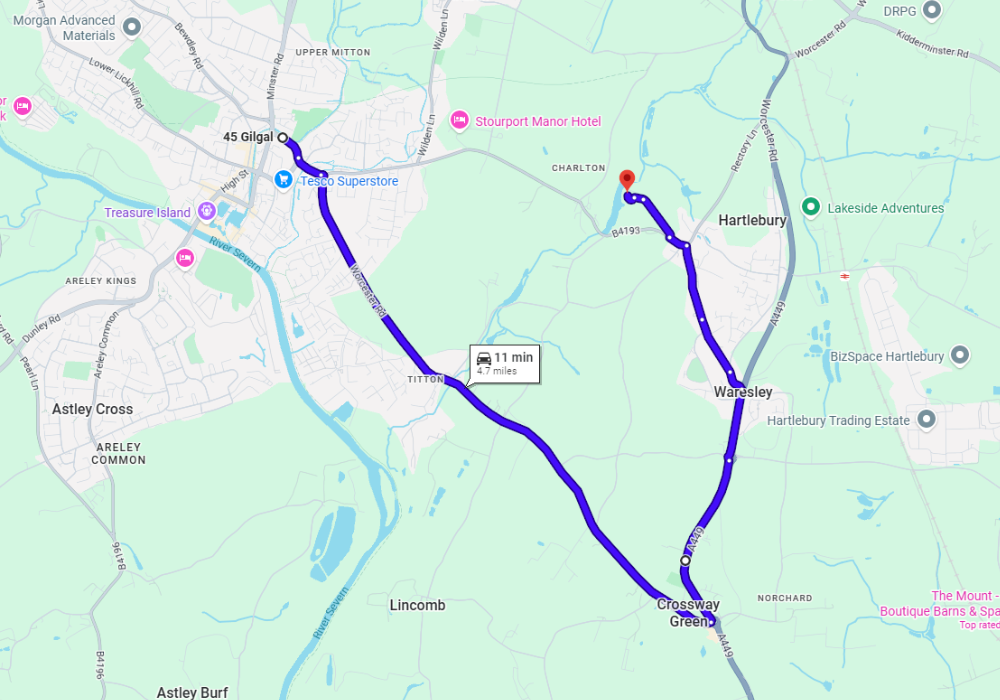Diversion map